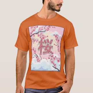Cherry Blossom Japanese Aesthetic Kawaii Sakura Tr Tシャツ