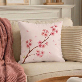 Cherry Blossom Japanese Sakura Throw Pillow クッション