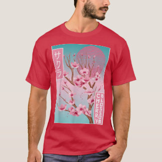 Cherry Blossom Japanese Sakura Vaporwave Aesthetic Tシャツ