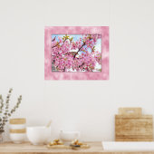 Cherry blossom "Kawazu-Zakura" ポスター (キッチン)