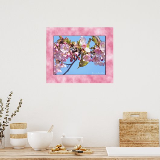 Cherry blossom "Kawazu-Zakura" ポスター (キッチン)