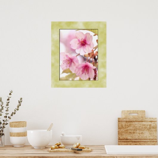 Cherry blossom "Kawazu-Zakura" ポスター (キッチン)