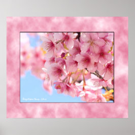 Cherry blossom "Kawazu-Zakura" ポスター