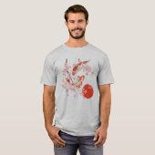 Cherry Blossom Koi Carp Fish Japanese Sakura Graph Tシャツ (正面フル)