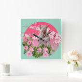 Cherry Blossom Maiden Wall Clock  スクエア壁時計 (ホーム)