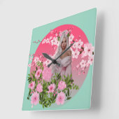 Cherry Blossom Maiden Wall Clock  スクエア壁時計 (傾斜)