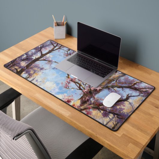 Cherry Blossom Oil Painting Desk Mat デスクマット (オフィス2)
