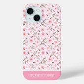 Cherry Blossom Pattern in pink tones Case-Mate iPhoneケース (裏面)
