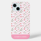 Cherry Blossom Pattern in pink tones Case-Mate iPhoneケース (裏面)