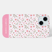 Cherry Blossom Pattern in pink tones Case-Mate iPhoneケース (裏面 (横))