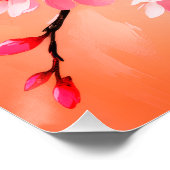 Cherry Blossom Pillow – Elegant Sakura Throw Cushi ポスター (コーナー)