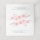 Cherry Blossom Pink Floral プレイスカード (外部開封)