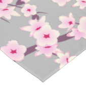 Cherry Blossom Pink Gray Floral テーブルクロス (アングル)