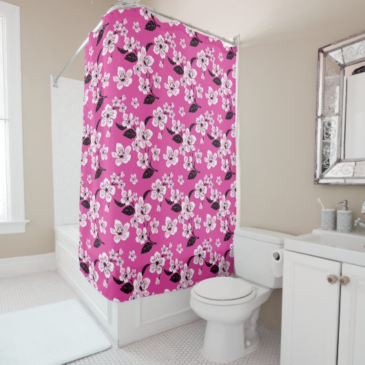 CHERRY BLOSSOM  (PINK) Shower Curtain シャワーカーテン (インサイチュ)
