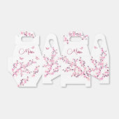 Cherry Blossom Pink White Custom Birthday フェイバーボックス (折り畳みなし)