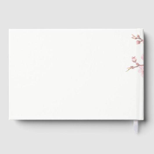 Cherry Blossom Pink White Wedding ゲストブック (裏面)