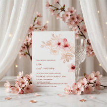 Cherry Blossom Pink White Wedding