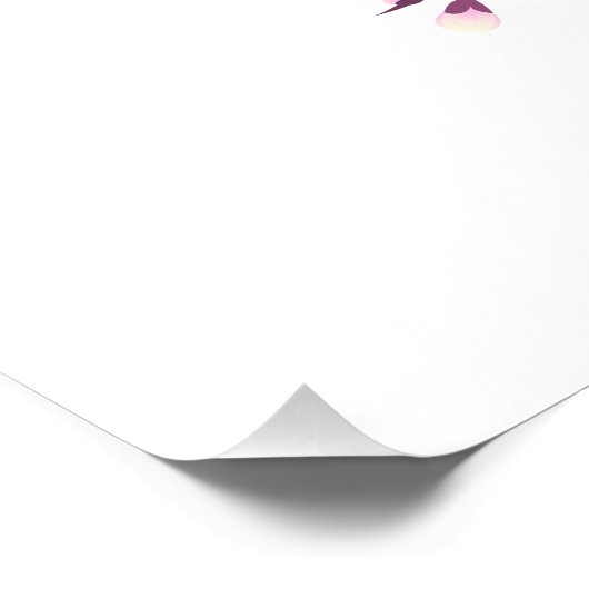 Cherry Blossom Pink White Wedding Guestbook   ポスター (コーナー)