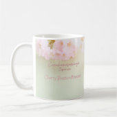 Cherry Blossom Princess Japanese With Cat コーヒーマグカップ (左)