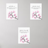 Cherry Blossom Ramadan Wall Art – Dua Set for Ease (正面)