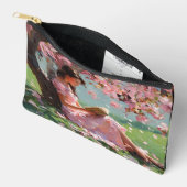 Cherry Blossom Reading Girl Pouch アクセサリーポーチ (見開き)