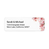 Cherry Blossom Return Address Label ラベル (正面)