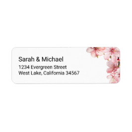 Cherry Blossom Return Address Label ラベル