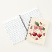 Cherry Blossom Ribbon Spiral Notebook ノートブック (内部)