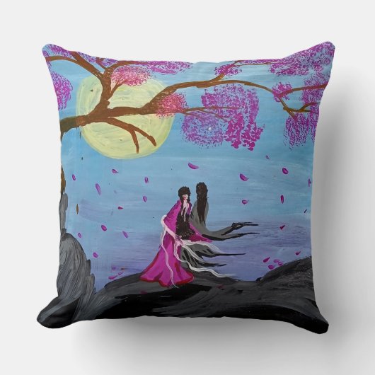 Cherry Blossom Romance Decor Pillow クッション (正面)