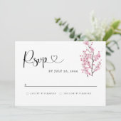 CHERRY Blossom RSVP Card セーブザデート (スタンド正面)