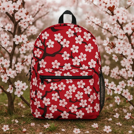 Cherry blossom  sakura blossoming  flowers elegant プリントバックパック