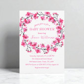 Cherry Blossom Sakura Flowers Baby shower 招待状