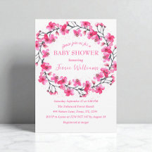 Cherry Blossom Sakura Flowers Baby shower