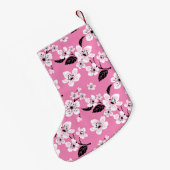 CHERRY BLOSSOM - SAKURA (LITE PINK) スモールクリスマスストッキング (裏面 (吊り時))
