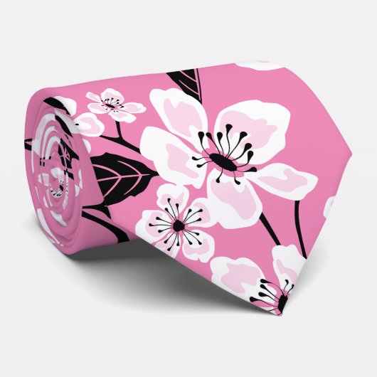 CHERRY BLOSSOM - SAKURA (LITE PINK) ネクタイ (ロール)