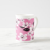 CHERRY BLOSSOM - SAKURA (LITE PINK) ボーンチャイナマグカップ (正面右)