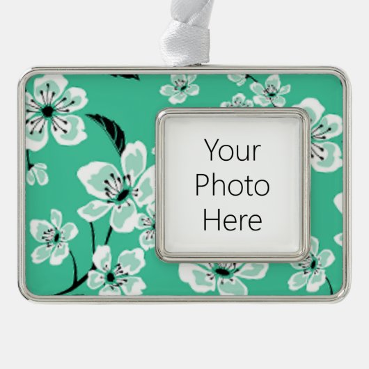 CHERRY BLOSSOM - SAKURA (MINT) シルバープレートフレームオーナメント (正面)