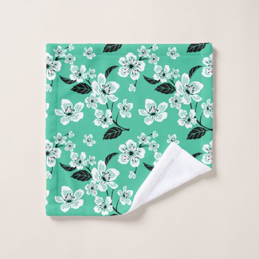 CHERRY BLOSSOM - SAKURA (MINT) バスタオルセット (ウォッシュタオル)