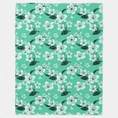 CHERRY BLOSSOM - SAKURA (MINT) フリースブランケット (正面)