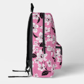 CHERRY BLOSSOM - SAKURA PATTERN IN LITE PINK プリントバックパック (左)