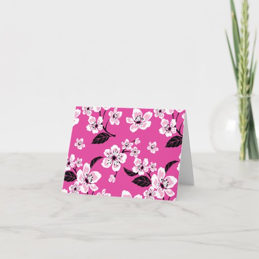 CHERRY BLOSSOM - SAKURA (PINK) サンキューカード (正面)