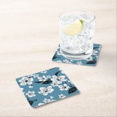 CHERRY BLOSSOM - SAKURA (SMOKY BLUE) スクエアペーパーコースター (インサイチュ)