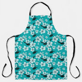 CHERRY BLOSSOM - SAKURA (TEAL) エプロン (正面)