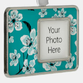 CHERRY BLOSSOM - SAKURA (TEAL) シルバープレートフレームオーナメント (右)