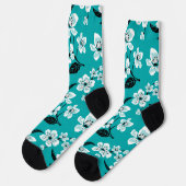 CHERRY BLOSSOM - SAKURA (TEAL) ソックス (左)