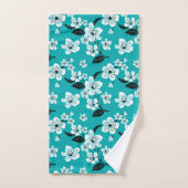 CHERRY BLOSSOM - SAKURA (TEAL) バスタオルセット (ハンドタオル)