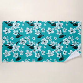 CHERRY BLOSSOM - SAKURA (TEAL) ビーチタオル