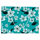 CHERRY BLOSSOM - SAKURA (TEAL) Gift Bag ラージペーパーバッグ (裏面)