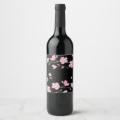 Cherry Blossom – Sakura Wine Bottle Label ワインラベル (正面)