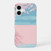 Cherry Blossom Seigaiha Phone Case iPhone 16ケース (裏面)